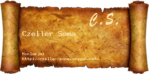 Czeller Soma névjegykártya